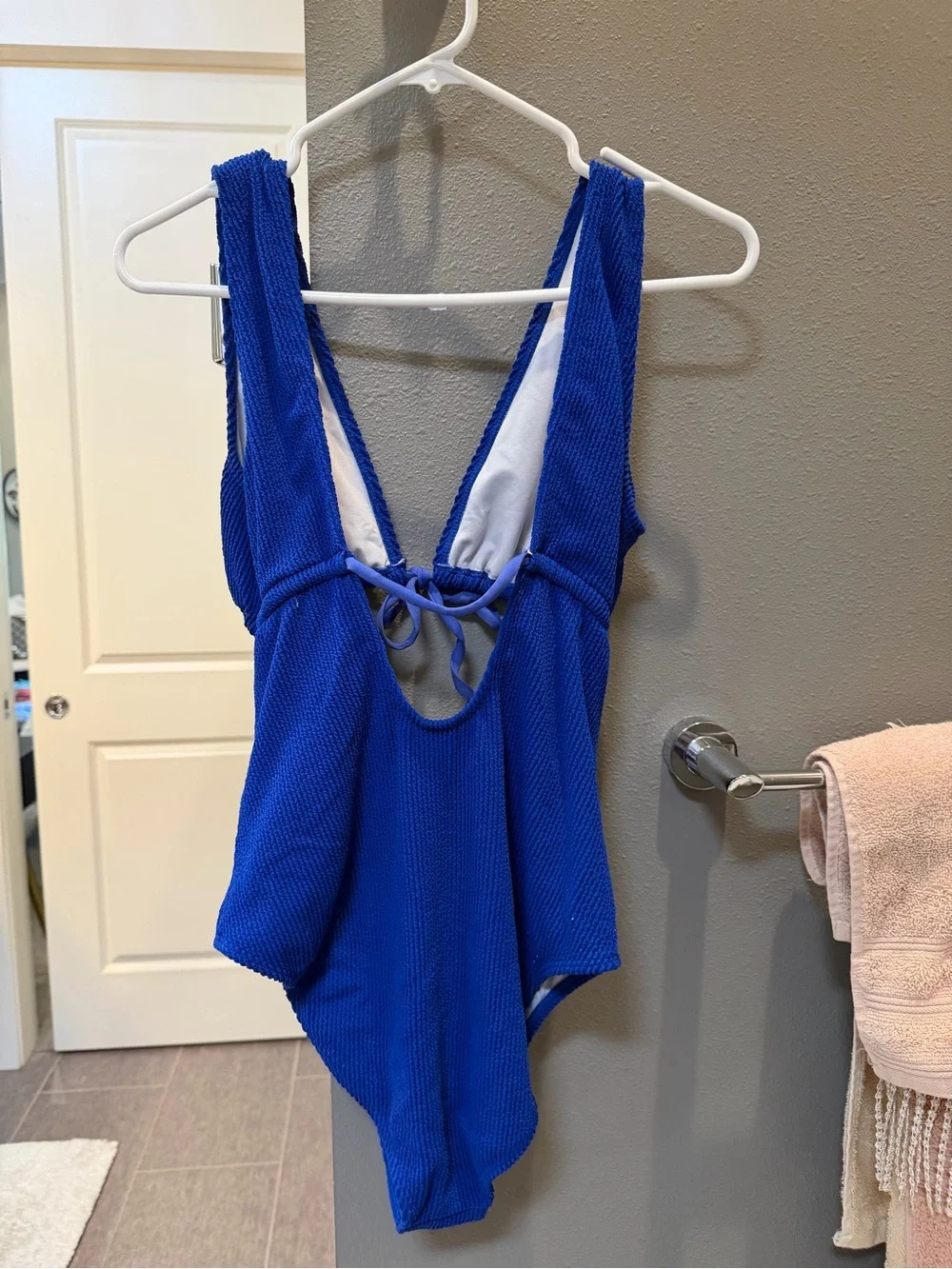 VENUS Cobalt Blue Textured One-Piece Swimsuit